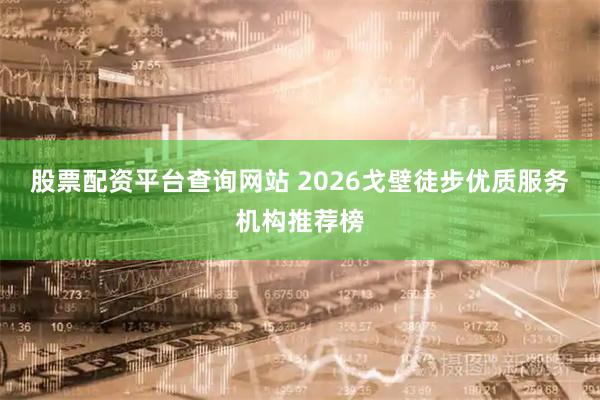 股票配资平台查询网站 2026戈壁徒步优质服务机构推荐榜